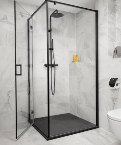 Ben Meteora douchecabine 100x90x200cm linksdraaiend zwart