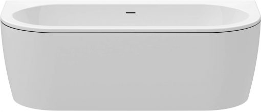 Saniselect Bad Back to Wall 180x80x60 cm Wit met Zwart Rand