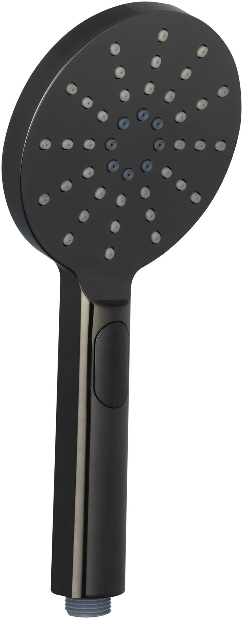 Ben Push Handdouche rond met 3 straalsoorten Geborsteld Zwart chroom Ben Push Handdouche rond met 3 straalsoorten Geborsteld Zwart chroom