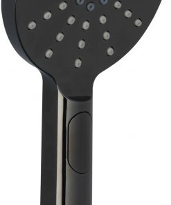 Ben Push Handdouche rond met 3 straalsoorten Zwart Chroom