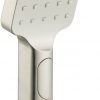 Ben Push Handdouche vierkant met 3 straalsoorten Geborsteld Nickel