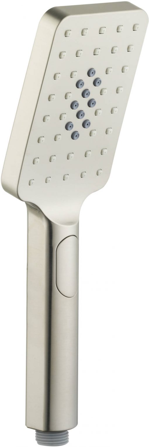 Ben Push Handdouche vierkant met 3 straalsoorten Geborsteld Nickel
