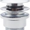 Clou InBe Stop/go Afvoerplug zonder overloop Chroom