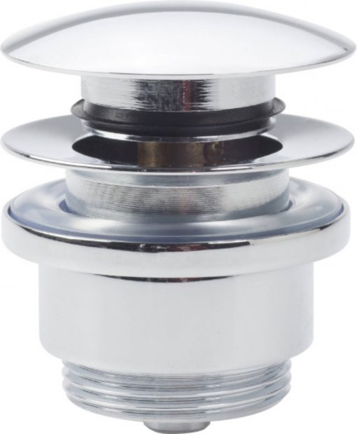 Clou InBe Stop/go Afvoerplug zonder overloop Chroom