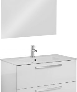 Ideal Standard Meubelset 80 cm hoogglans wit Keramisch blad met spiegel+verlichting