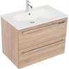 Saniselect Kreo meubelset 2 lades met keramische wastafel 80cm Bardolino Eiken