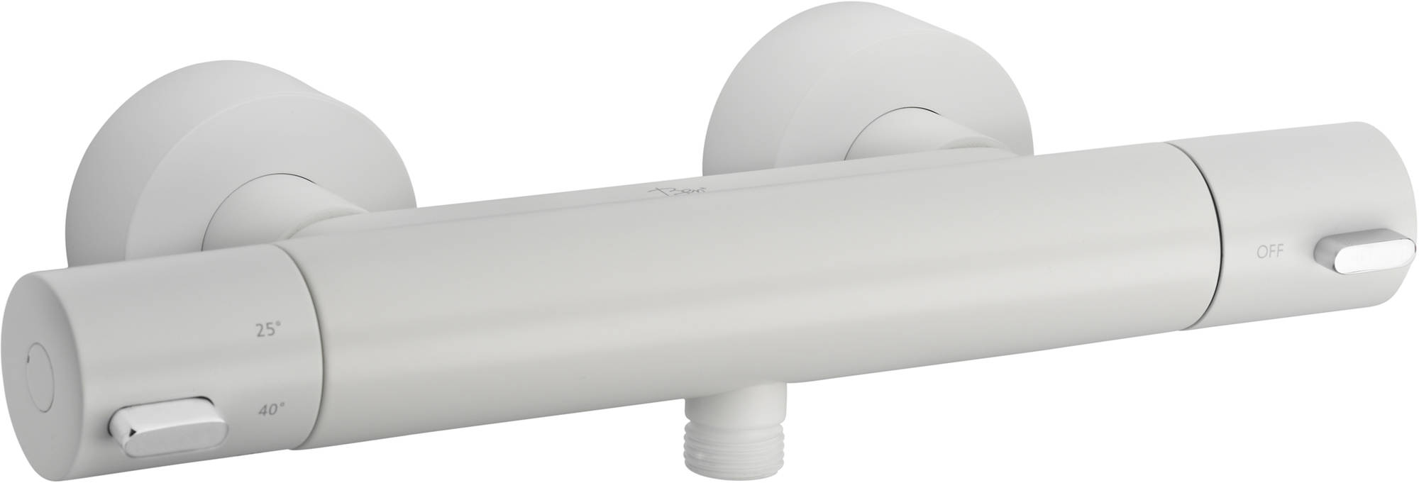 Ben Lavion Douchemengkraan thermostatisch Cool Mat Wit Ben Lavion Douchemengkraan thermostatisch Cool Mat Wit