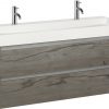 Ben Limara wastafelmeubelset 140cm wastafel enkel cape elm/aluminium