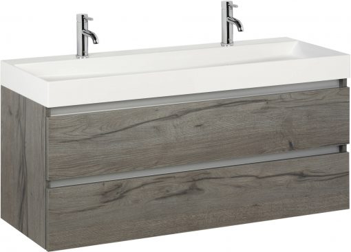 Ben Limara wastafelmeubelset 140cm wastafel enkel cape elm/aluminium