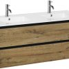Ben Limara wastafelmeubelset 140cm wastafel keramiek sherwood/mat zwart