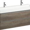 Ben Limara wastafelmeubelset 140cm wastafel enkel nebraska eiken/aluminium