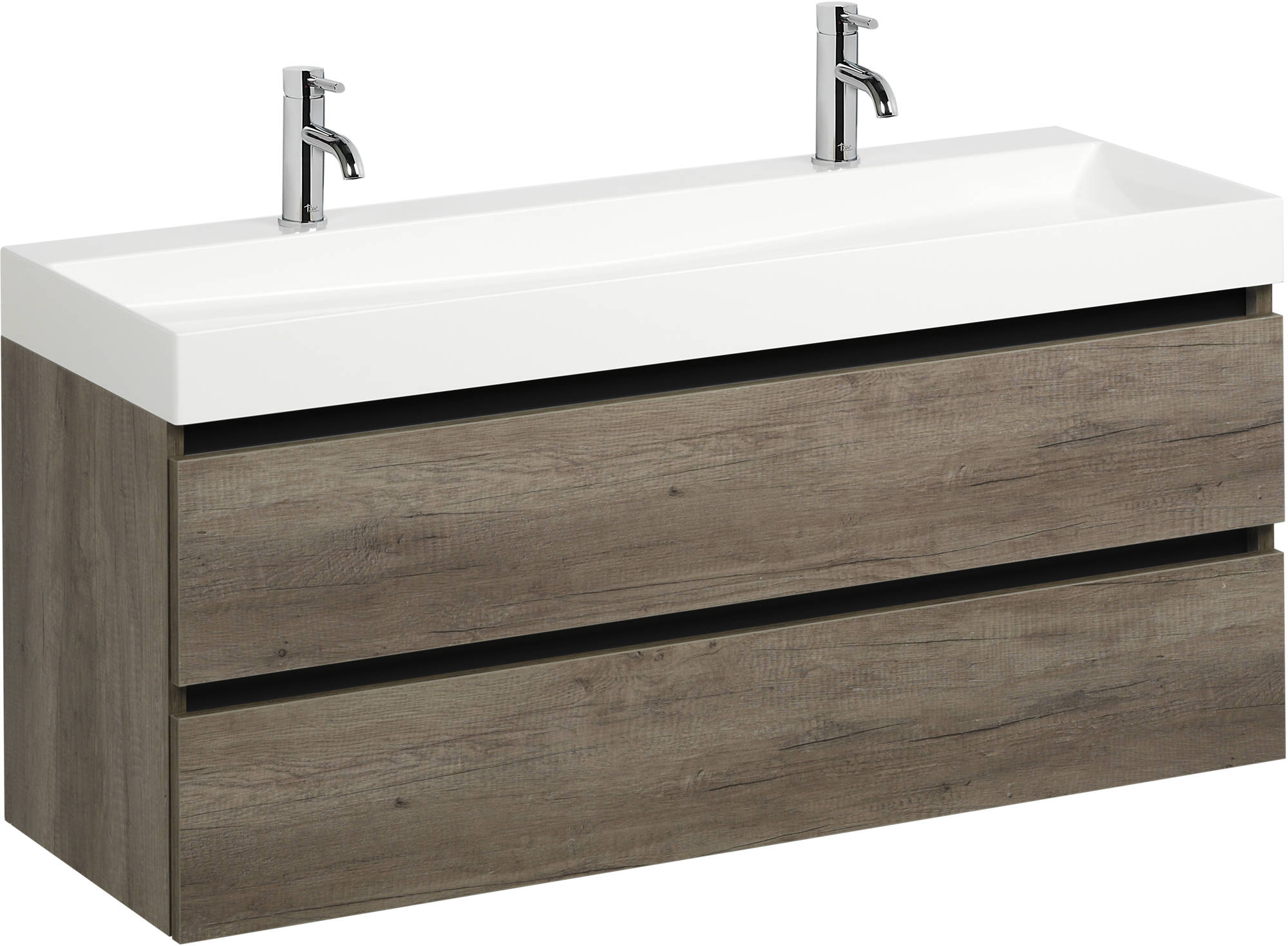 Ben Limara wastafelmeubelset 120cm wastafel enkel mineraal nebraska eiken/mat zwart Ben Limara wastafelmeubelset 120cm wastafel enkel mineraal nebraska eiken/mat zwart