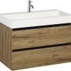 Ben Limara wastafelmeubelset 80cm wastafel mineraal sherwood/mat zwart