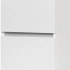 Ben Limara Hoge kast links 35x29x165 cm Glans Wit/Aluminium