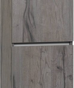 Ben Limara Hoge kast rechts 45x29x165 cm Cape Elm/Aluminium