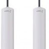 Looox Light Collection 2 badkamer hanglampen 25 en 40 cm mat wit