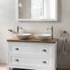 Ben Maison meubelset 120cm 2 lades mat wit Houten blad met opbouwkommen