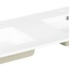 Ben Mercure Wastafelblad 1210 x 465 mm dubbele kom keramiek