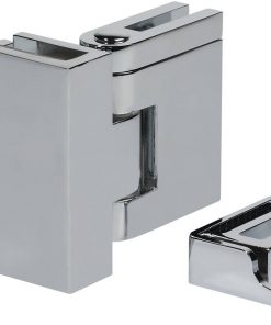 Saniselect modella montageset voor zijwand met klemscharnier en dichtingsstrip Chroom