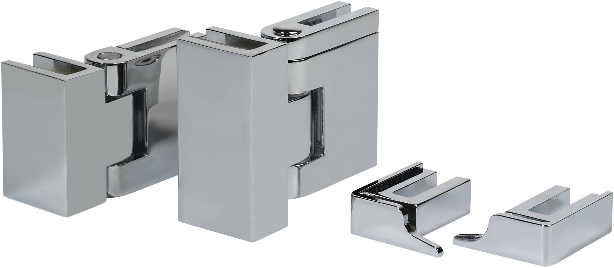 Saniselect modella montageset voor zijwand met klemscharnier en dichtingsstrip Chroom Saniselect modella montageset voor zijwand met klemscharnier en dichtingsstrip Chroom