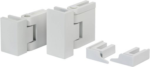 Saniselect modella montageset voor zijwand met klemscharnier en dichtingsstrip Mat Wit