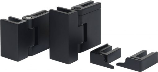 Saniselect modella montageset voor zijwand met klemscharnier en dichtingsstrip Mat Zwart