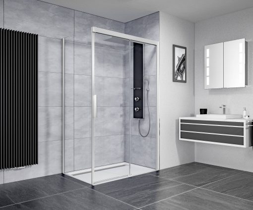 Ben IMotion douchecabine rechts schuivend 120x90x206 cm chroom/helder glas
