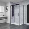 Ben IMotion Schuifdeur Links 120x206cm Mat Zwart/Helder Glas