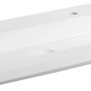 Ben Straight Wastafel 2 Kraangaten 100x51 cm Wit