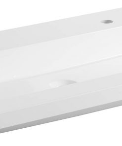 Ben Straight Wastafel 2 Kraangaten 100x51 cm Wit