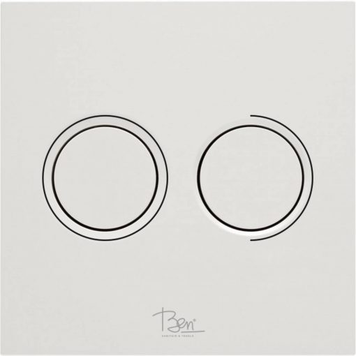 Ben Pure Drukplaat Pneumatisch 16x16 cm Glas Wit