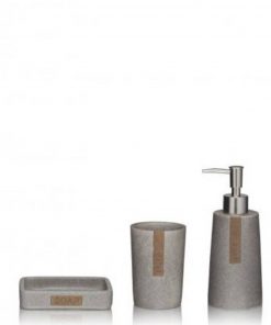 Sealskin Pierra wastafel accessoireset 3-in-1 grijs