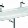 Sphinx 420 wastafel met 2 kraangaten 120x48 cm wit