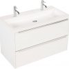 Saniselect Socan meubelset 2 lades met mineraalmarmere wastafel 100cm Glans Wit
