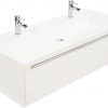 Saniselect Socan meubelset 1 lade met mineraalmarmere wastafel 120cm Glans Wit