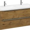 Saniselect Socan badmeubelset dubbele wasbak 120cm wild eiken