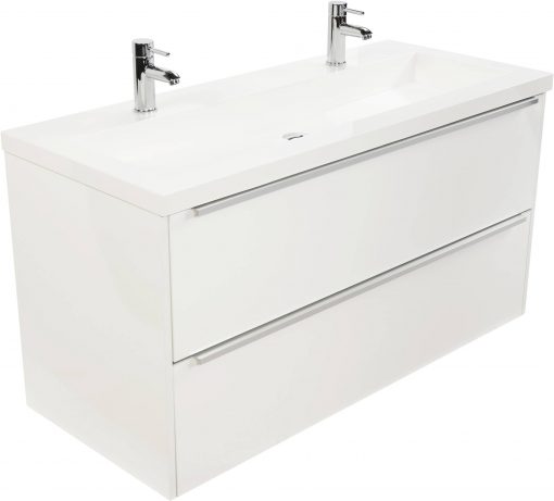 Saniselect Socan meubelset 2 lades met mineraalmarmere wastafel 120cm Mat Wit