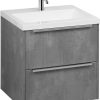 Saniselect Socan badmeubelset met 2 lades 60cm beton grijs