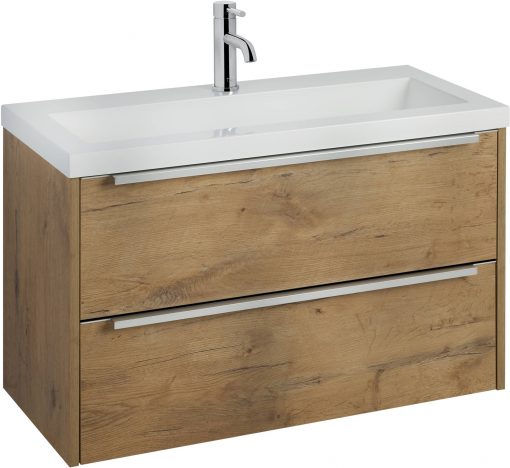 Saniselect Socan Slimline badmeubelset square 80x40x50 cm wild eiken