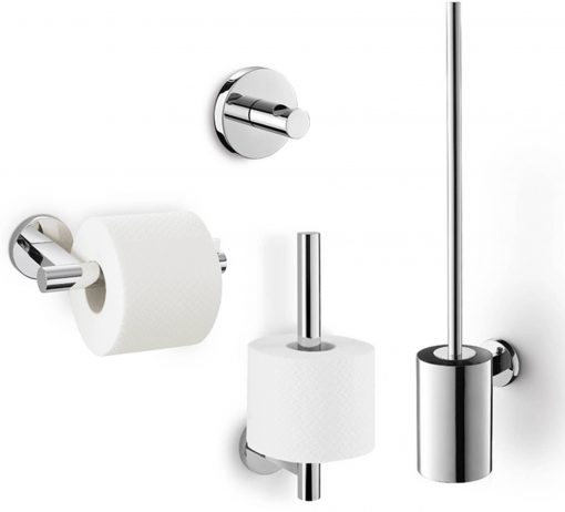 ZACK Scala toilet accessoireset 4-in-1 RVS glans