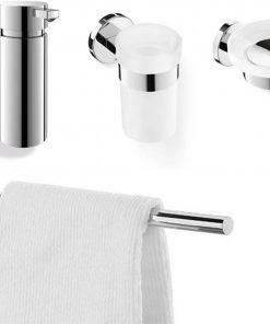 ZACK Scala wastafel accessoireset 4-in-1 RVS glans