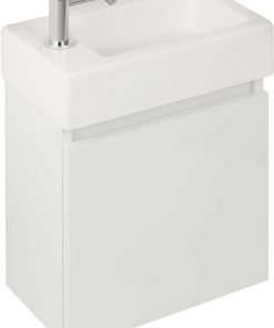 Ben Scuro Fonteinonderkast 1 deur linksdraaiend 40x22x45 cm keramisch wit gelakt