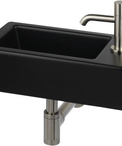 Ben Scuro fonteinset rechts Mat Zwart/RVS