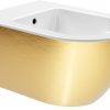 Ben Segno Wandbidet Xtra Glaze 36x55x28 cm Glans Wit-Goud