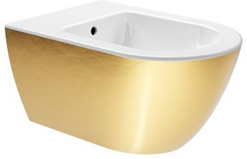 Ben Segno Wandbidet Xtra Glaze 36x55x28 cm Glans Wit-Goud