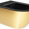Ben Segno Wandbidet Xtra Glaze 36x55x28 cm Glans Zwart-Goud