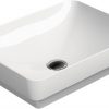 Ben Segno keramische (half)opbouwwastafel 50x38 cm Mat Wit Xtra Glaze