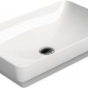 Ben Segno keramische (half)opbouwwastafel 60x38 cm Mat Wit Xtra Glaze