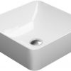 Ben Stilo keramische opbouwwastafel 38x38 cm wit Xtra Glaze