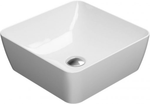 Ben Stilo keramische opbouwwastafel 38x38 cm wit Xtra Glaze
